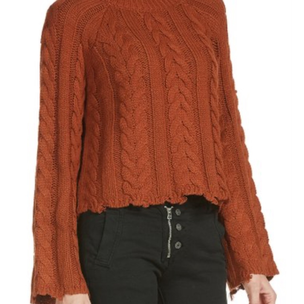 Elan Small Burnt Orange Turtleneck Sweater
